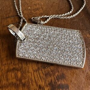 Silver Dog Tag Necklace